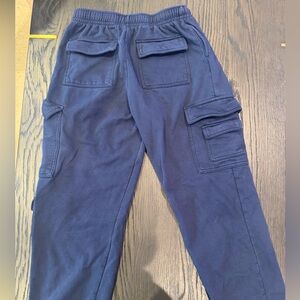 Garage Navy Wide Leg Cargo Pants
